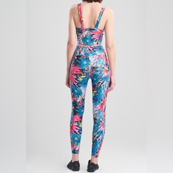 NWT JOSIE NATORI SOLSTICE LEGGINGS 7/8 length Sz XL in Azalea Trellis Wave Yoga - Picture 5 of 7